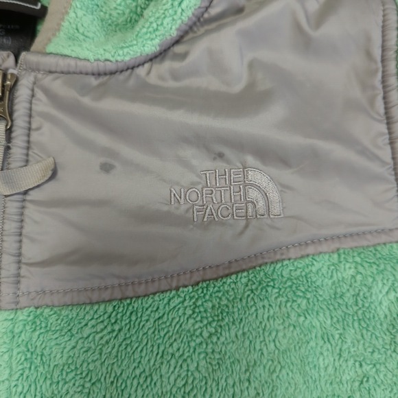 The North Face Hoodie Fleece Girls Large 14/16 Sea Green Full Zip Jacket 320 - Picture 2 of 7